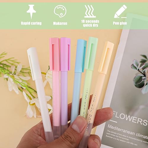 Miniatura 3 de 6 bolígrafos de pegamento para álbumes de recortes, bolígrafo de pegamento de secado rápido para álbumes de recortes, bolígrafos adhesivos