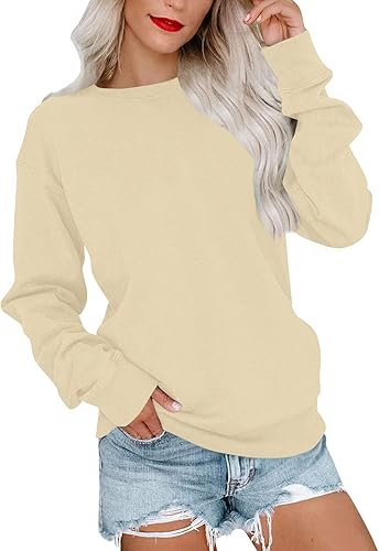 Miniatura 1 de Tops for Women 2023 Long Sleeve Colorblock Round Neck Sweatshirt Casual Comfortable Loose Lightweight Shirts