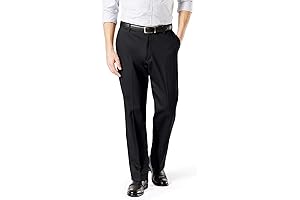 Dockers Men's Classic Fit Signature Khaki Lux Cotton Stretch Pants in Black