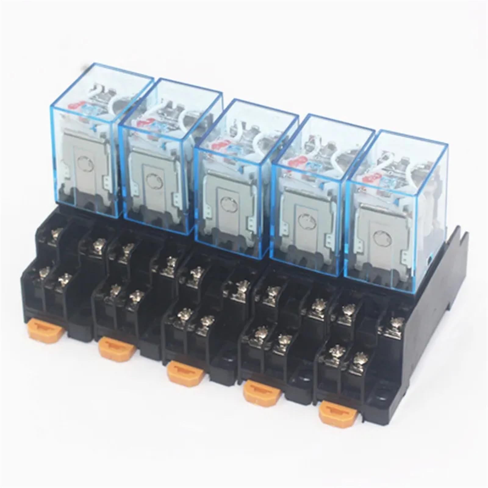 MY2P HH52P MY2NJ bobina de relé General DPDT Mini interruptor de relé electromagnético con Base de enchufe LED AC 110V 220V DC 12V 24V 5 uds(AC12V)