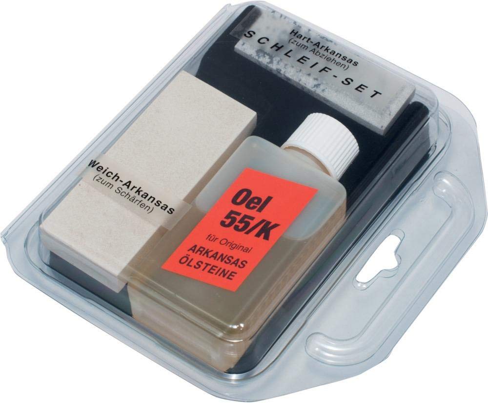 August Müller Schleifset Hart-Arkansas 3-teilig Plastikbox Müller