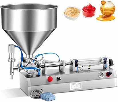 Pneumatic Paste Filling Machine, Liquid Paste Filling Machine,Stainless Steel quantitative Paste Filling Machine,for Toothpaste,Shampoo,Oil and Sauce 200ml
