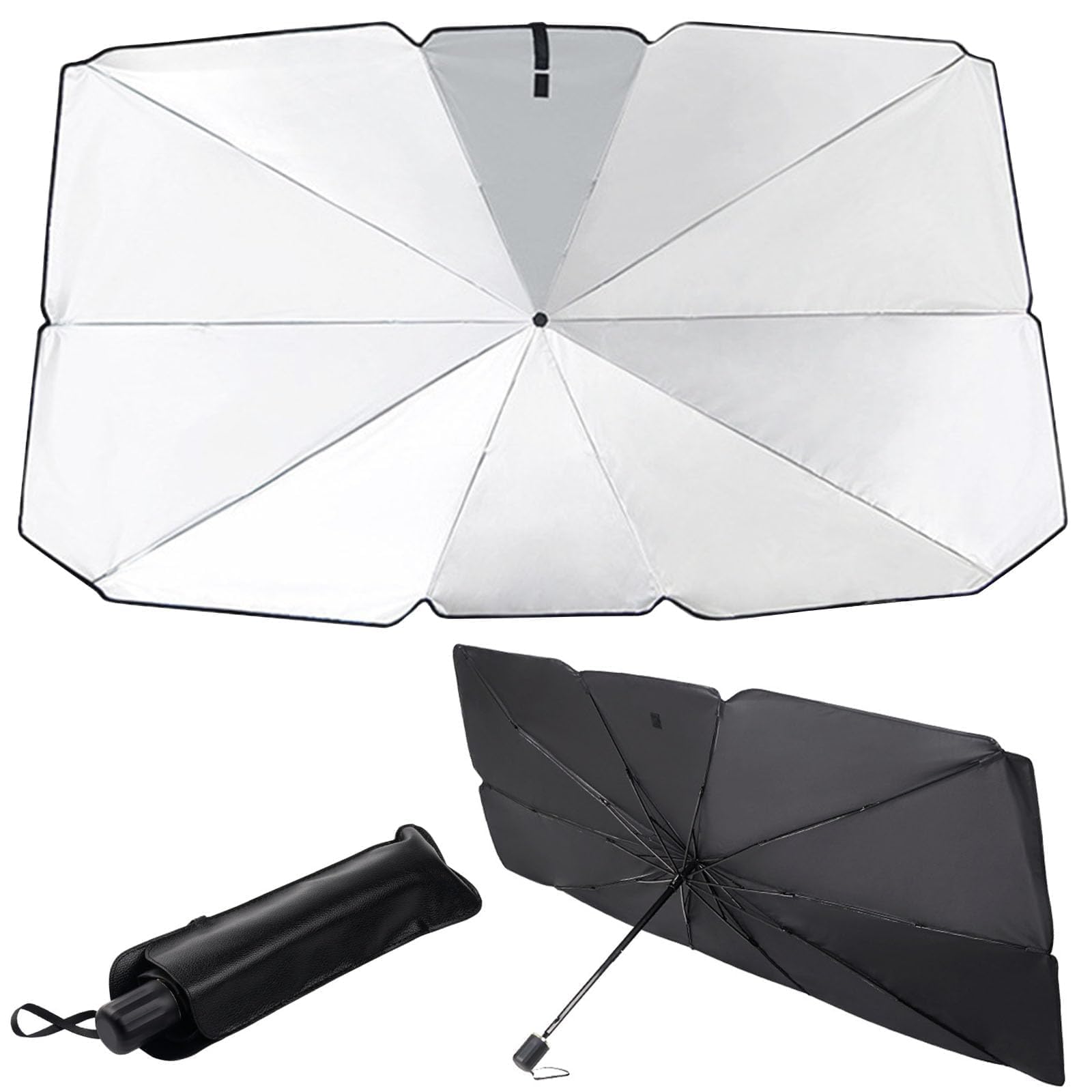 KOVVBLRUY Car Sunshade Umbrella For Suzuki Jimny SX4 Swift Vitara Car Windscreen Sun Shade Cover UV Reflector Heat Insulation Foldable Parasol Car Windscreen Sunshade