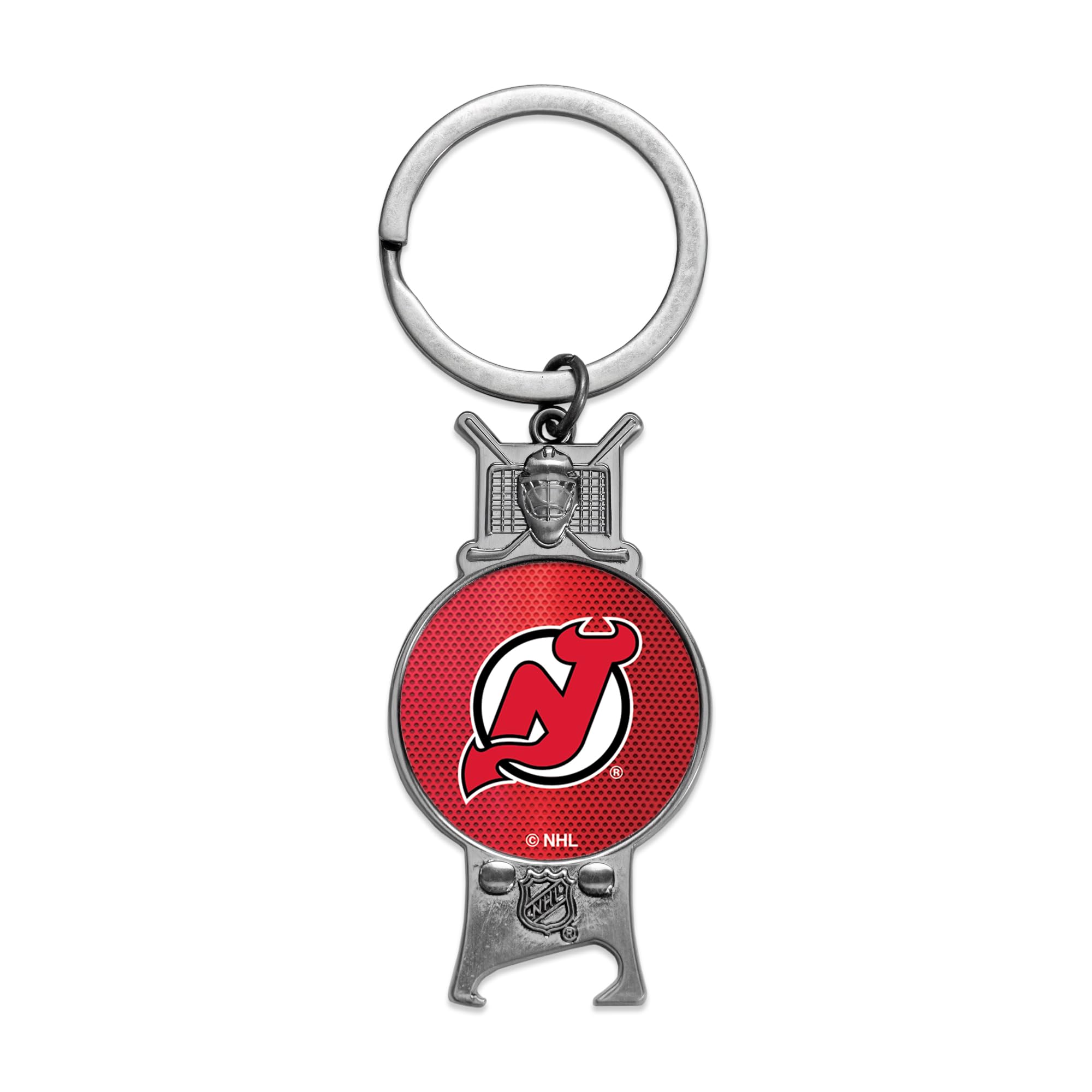 Rico Industries NHL Hockey New Jersey Devils Sculpted Bottle Opener Keychain -Great Gift Item