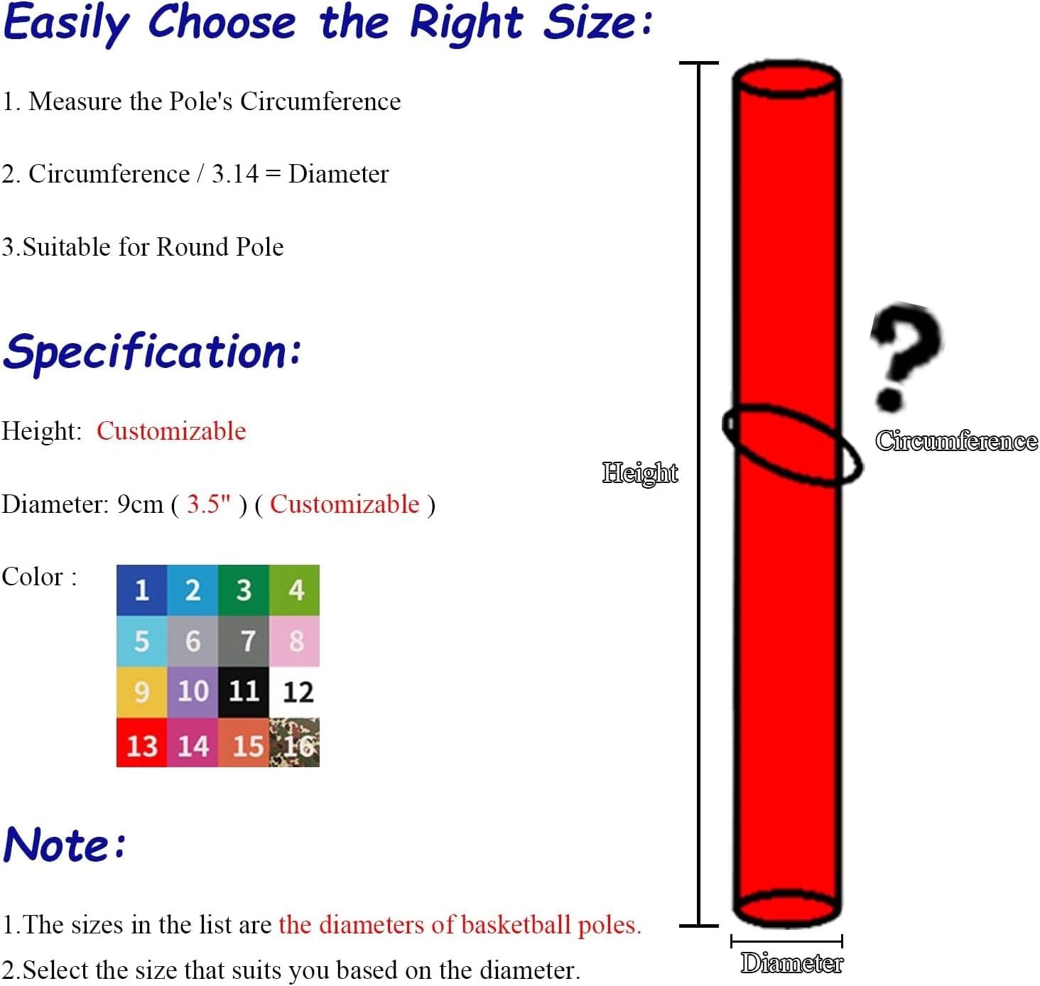 BYZOMU Pole Padding Garage Protection Pad for Cars, Weatherproof Self - Adhesive Pole Cushion, 59