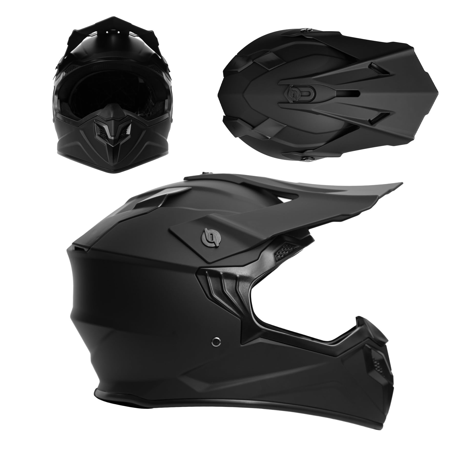 Motocross Helm Damen Herren, ECE 22.06 Zertifizierung Motorradhelm, Jugend Motorrad Downhill Full Face ATV Helm, Cycling Helmet with Visor, MTB Cross Helm Mit Belüftung Entlüftung(Black,XL)