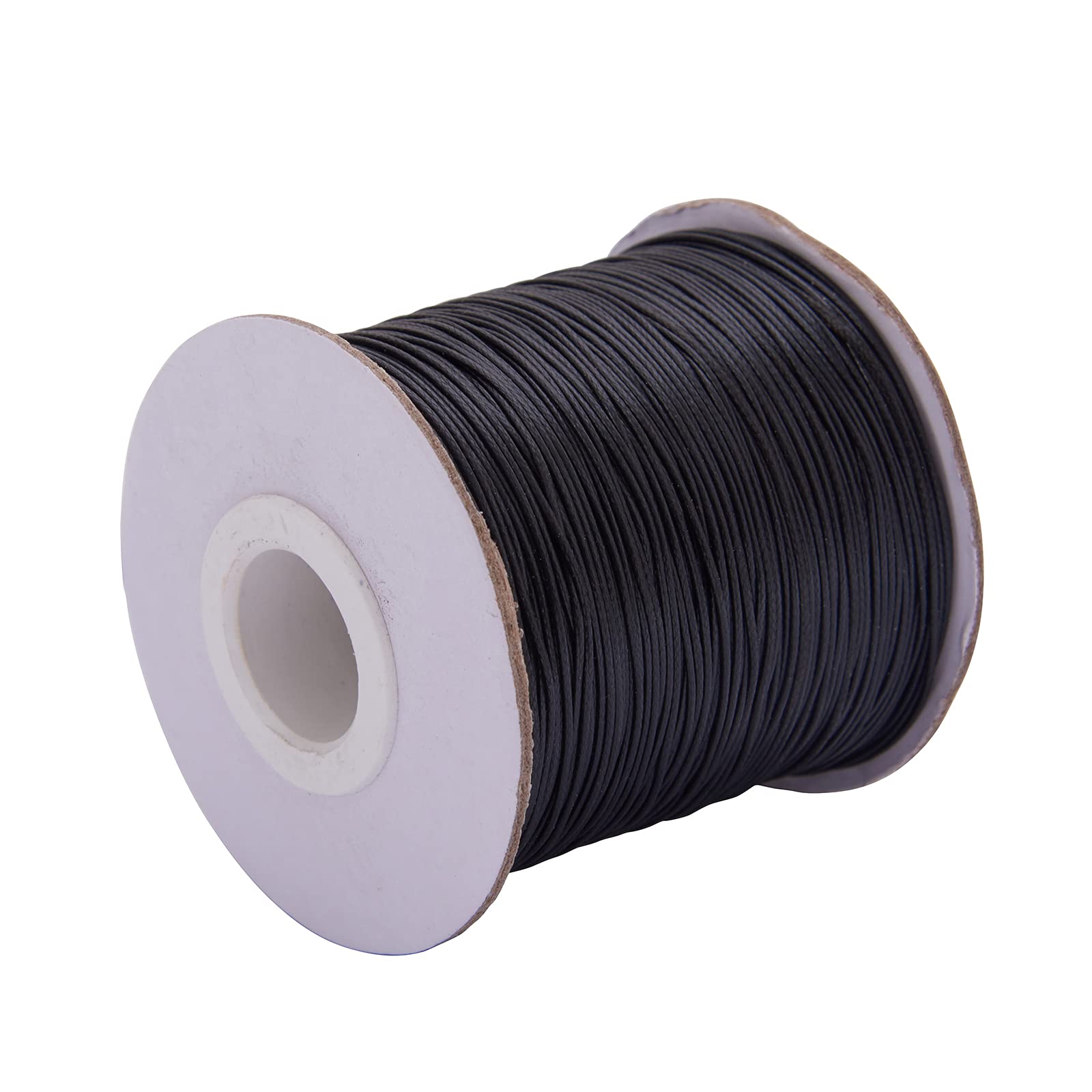 Fil Coton Ciré 0.5mm X 120m Pour Bijoux - Noir, Avec Ciseaux Et Aiguille à Perles