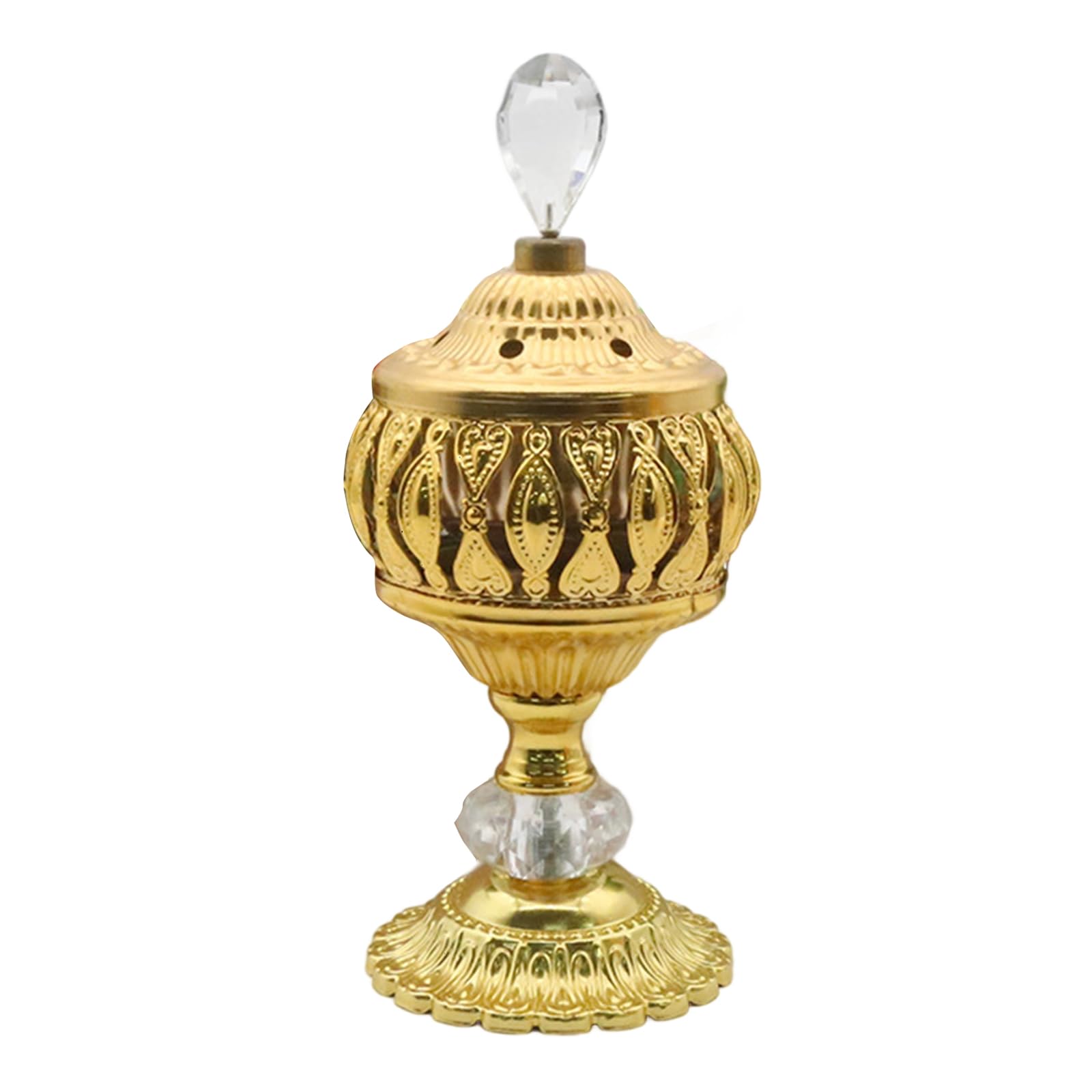 Jazuaiao Vintaged Type Metal Frankincense Stand for Home Spa Aromatherapies Easy Storage Holder Frankincense Charcoal Stand