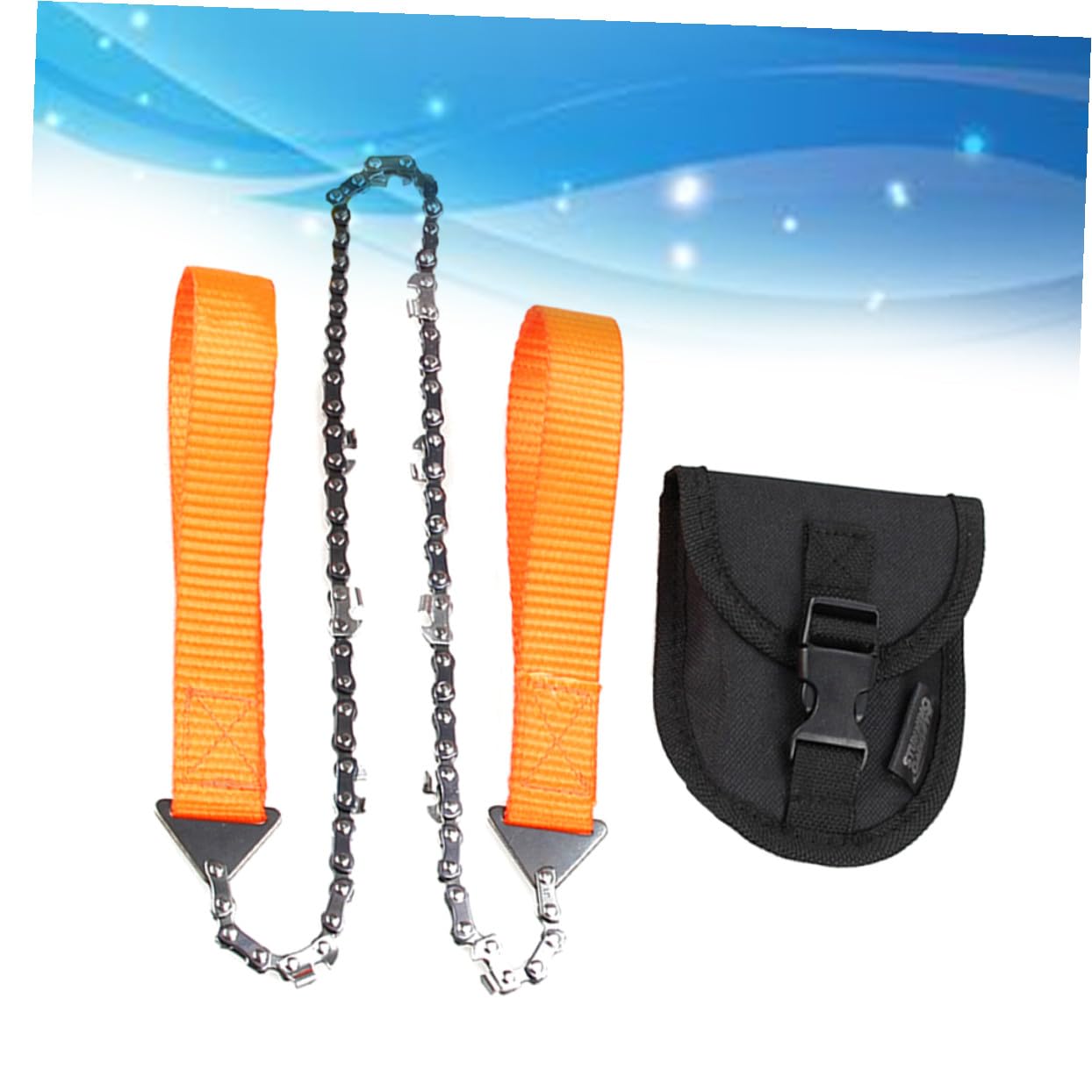 YARNOW 3pièces à Chaîne Portable Pliante Pour Camping Et Survie Outil De Coupe Pour Extérieur Pour Élagage Chasse Orange