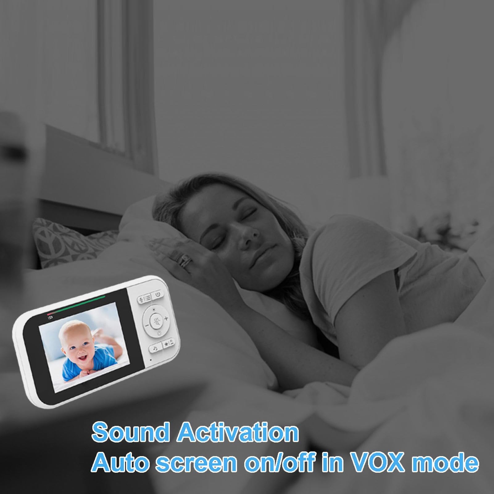 Caméra de Surveillance pour bébé 1080P HD 2,8 Pouces, Visualisation Nocturne, Installation Facile, Portée de Transmission Extérieure de 100 M