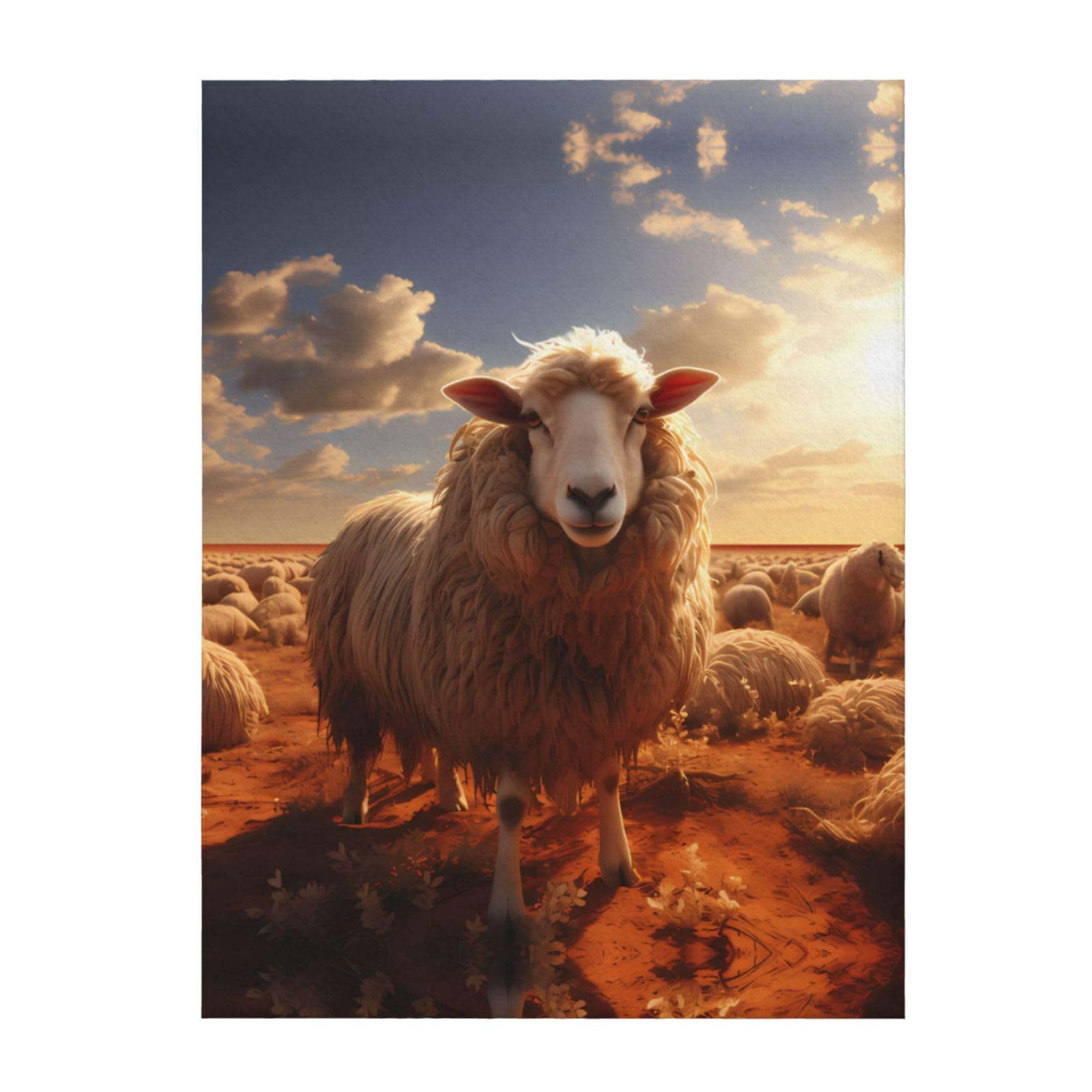 Couverture mouton australien haut de gamme jeté de lit imprimé chic