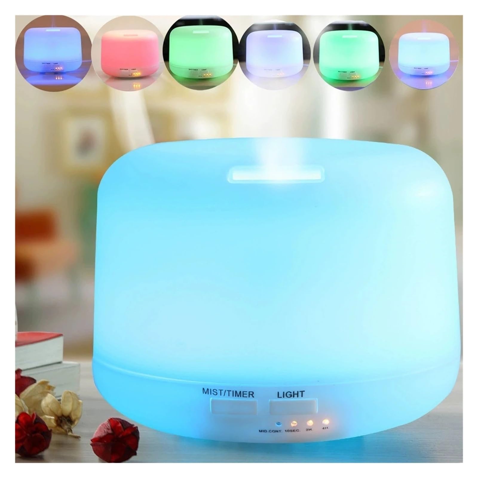 Nawilżacz powietrza do sypialni, 500 Ml Dyfuzor Olejków Eterycznych Cool Mist Maker Nawilżacz Powietrza Do Domu Sypialnia Aromaterapia Ultradźwiękowa Elektronika Kompaktowa Konstrukcja,do domu i rośl