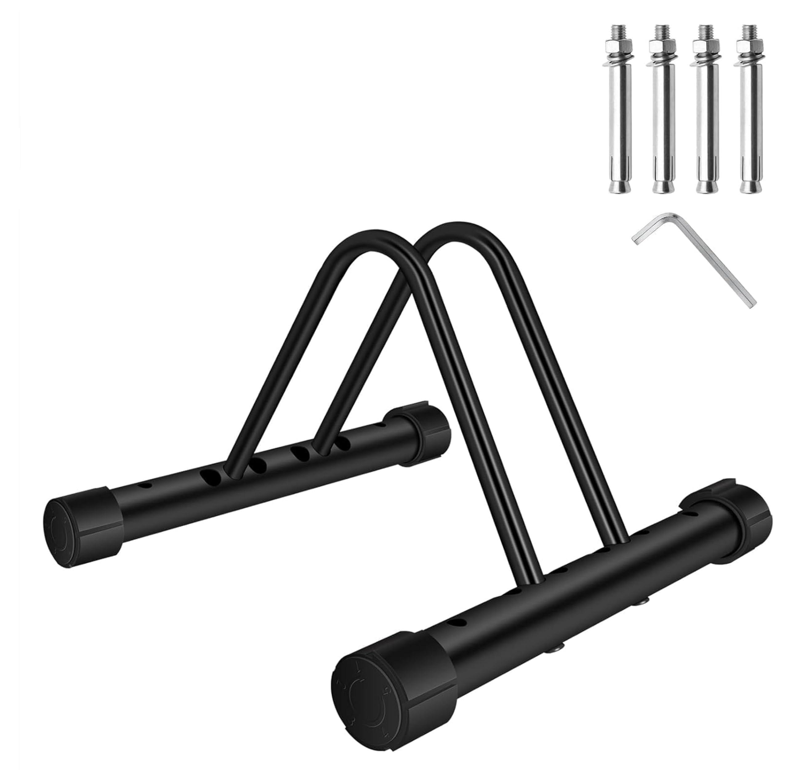 COMINGFIT MTB Bike Stand, Bike Storage Rack, Bicycle Floor Parking Stand, Adjustable Bike Stand for Different Width Tires, Metal Outdoor Bicycle Loop Rack Bike Storage Holder for Garage or Shed