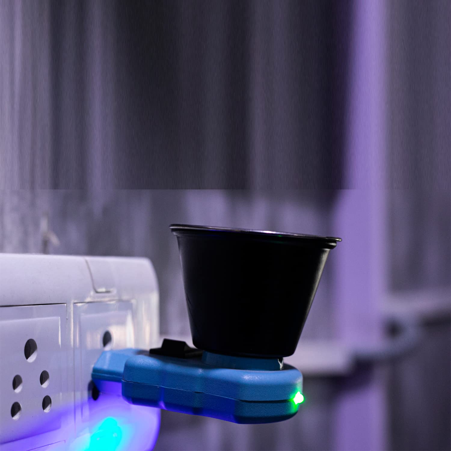 KWIZEAN Night lamp karpooram Camphor Kapoor dani Diffuser Electric Burner Machine Electrical Stand for Home Fragrance - Blue- Pack 1