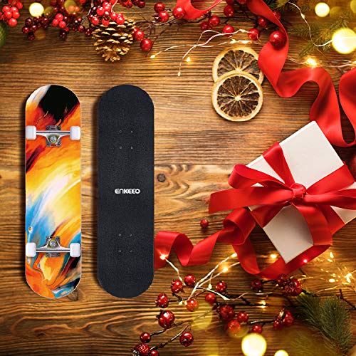 ENKEEO Skateboard Completo Double Kick Concave