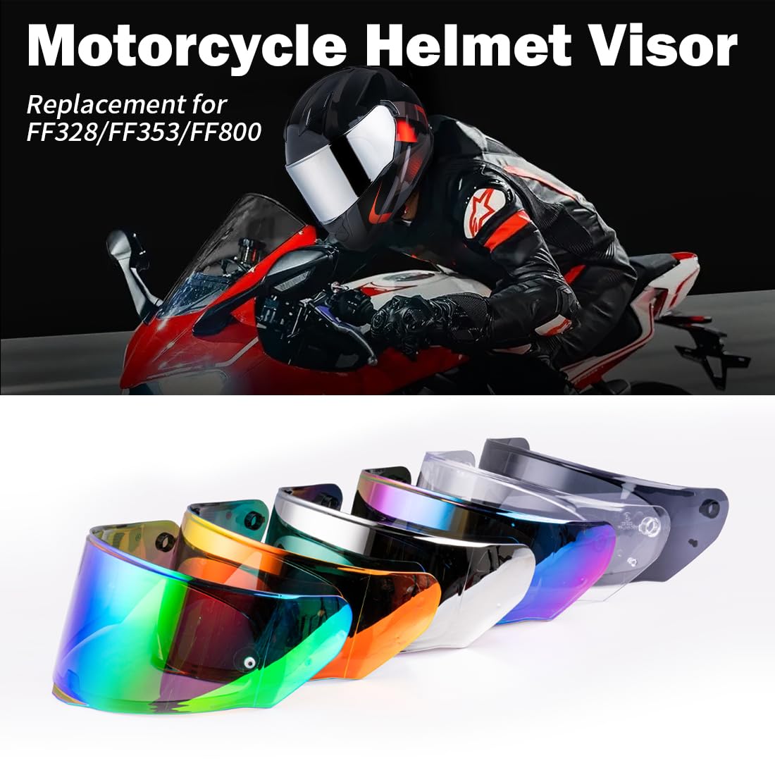 VCOROS Wizjer do kasku FF328/FF353/FF800 kask motocyklowy wizjer