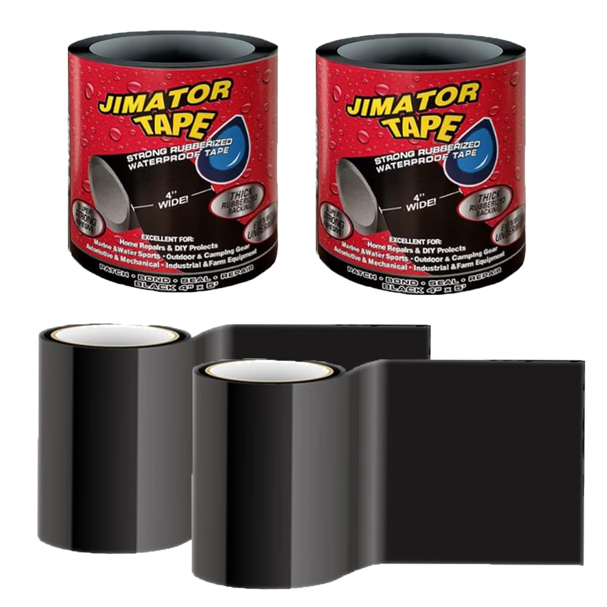 Nastro Impermeabile Per Riparazioni - 4 Pollici X 5 Piedi, Adesivo Forte Per Perdite E Fessure - Foto 3