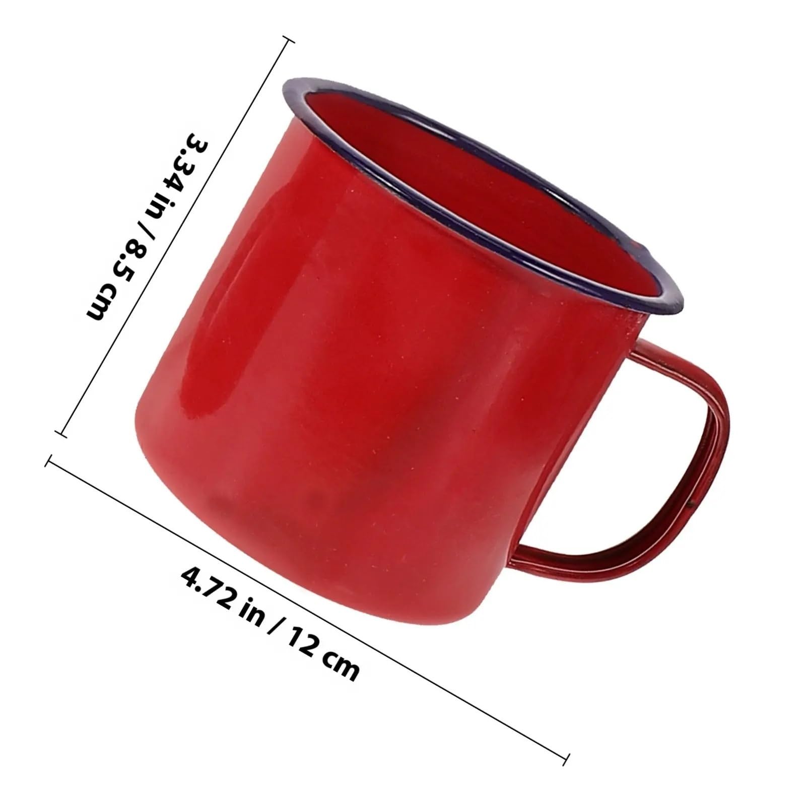 4-teiliges Emaille-Becher-Set, Schlichte, Elegante Trinkbecher | For Camping im Freien, Kaffee, Tee, Party, kleine Küche zu Hause, verwenden Sie Emaille-Becher