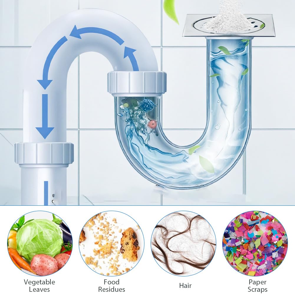 Powerful Pipe Dredging Agent, Powerful Quick Cleaning Drain Toilet Cleaner Tool, Disincrostante for Scarichi, Capelli, Kitchen and Toilet Pipelines