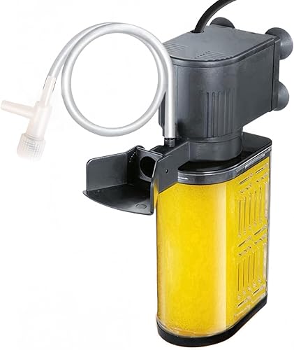 Miniatura 1 de Filtro de acuario para acuario de 20 a 50 galones, filtros ultrasilenciosos para pecera, filtración bioquímica de 200 GPH, potente bomba sumergible