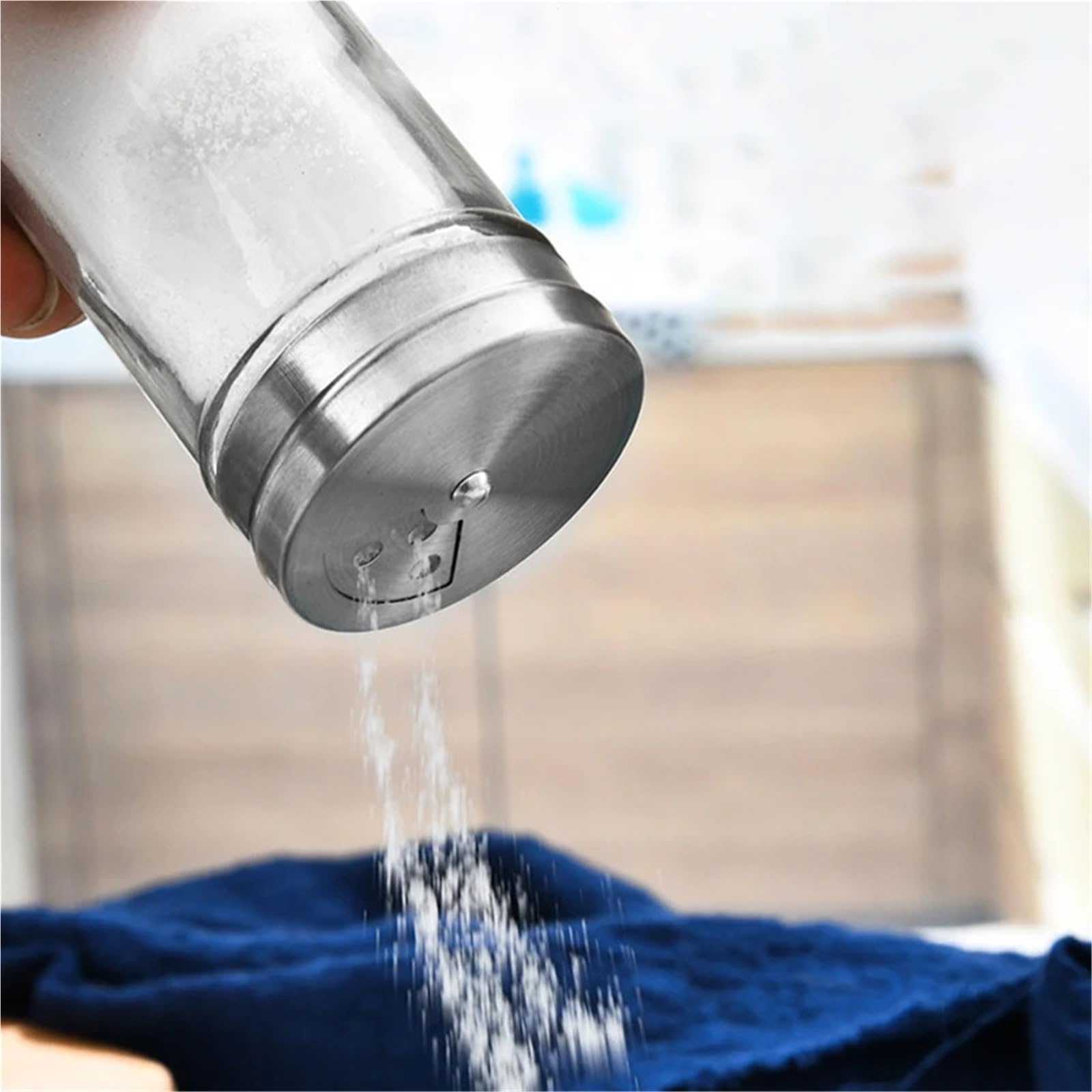 Tarro de Especias Cocina con Tapa giratoria, 2 uds para Casa | Tarro de cristal transparente del condimento for el aspersor casero del condimento del Bbq
