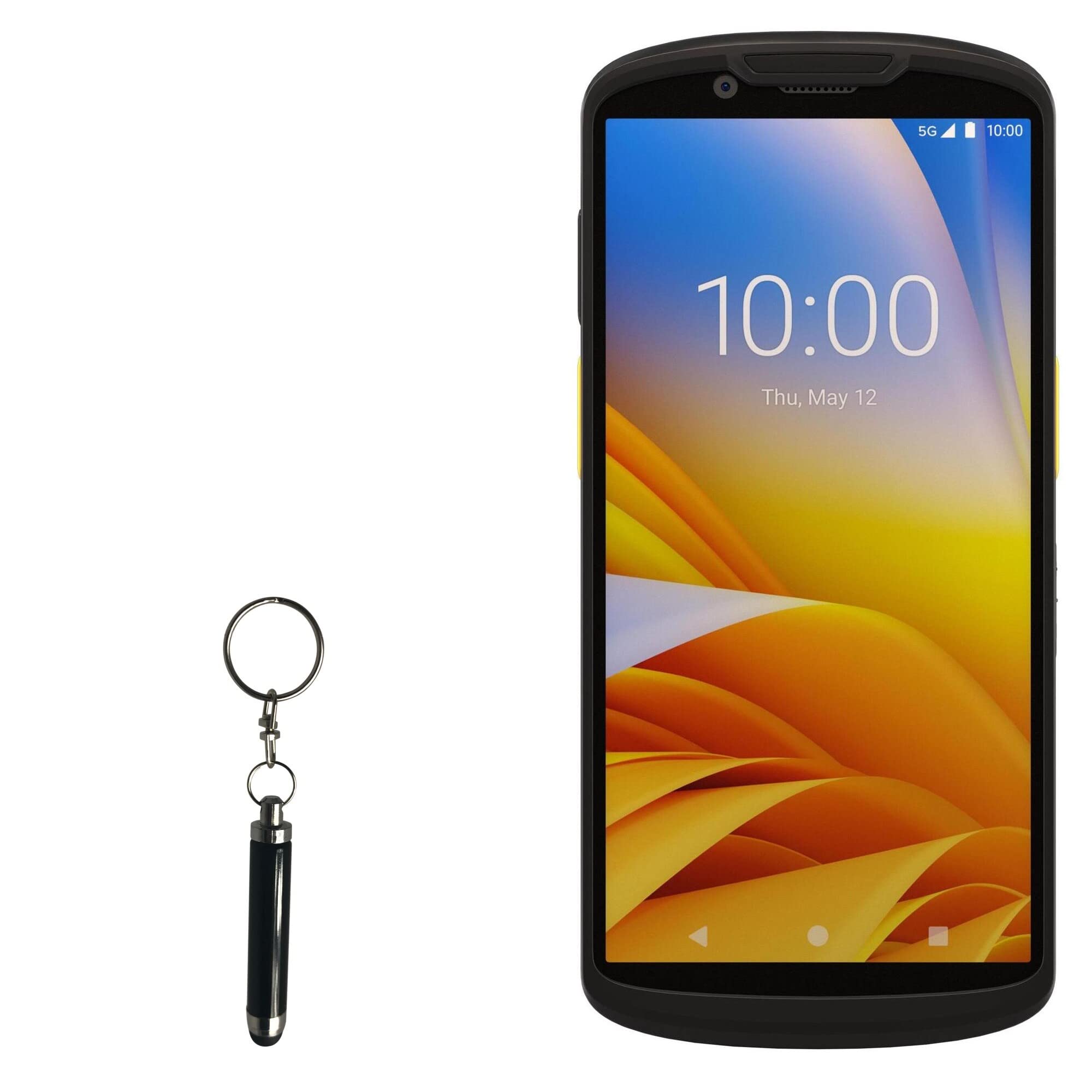 BoxWave Stylus Pen Compatible with Zebra TC58 - Bullet Capacitive Stylus, Mini Stylus Pen with Keyring Loop for Zebra TC58 - Jet Black