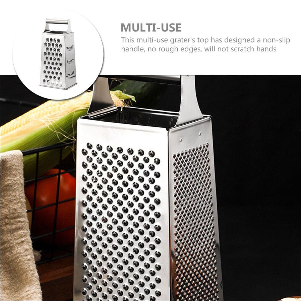 Rallador multifunción de acero inoxidable con mango antideslizante, triturador versátil de verduras y frutas para cortar y rallar fácilmente la cocina 6
