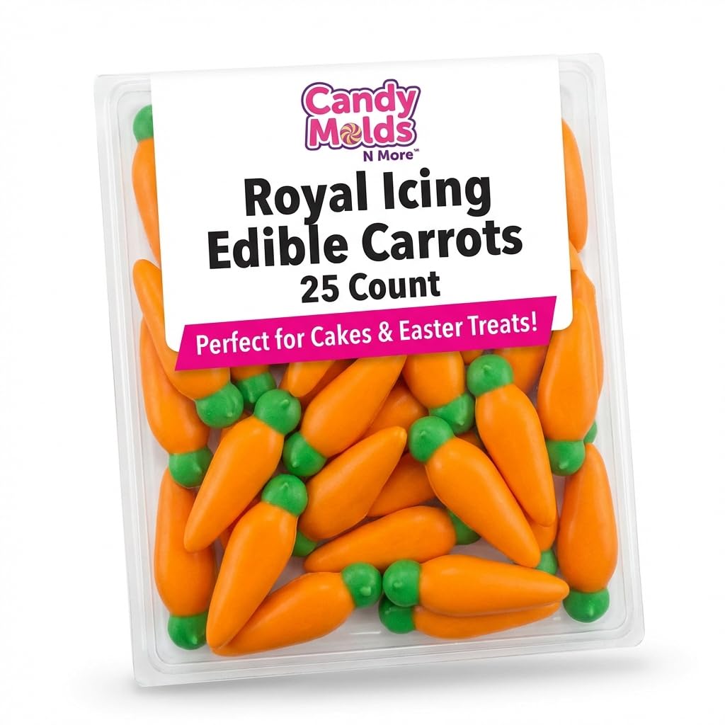 Candy Molds N More Royal Icing Edible Carrots 25 Count