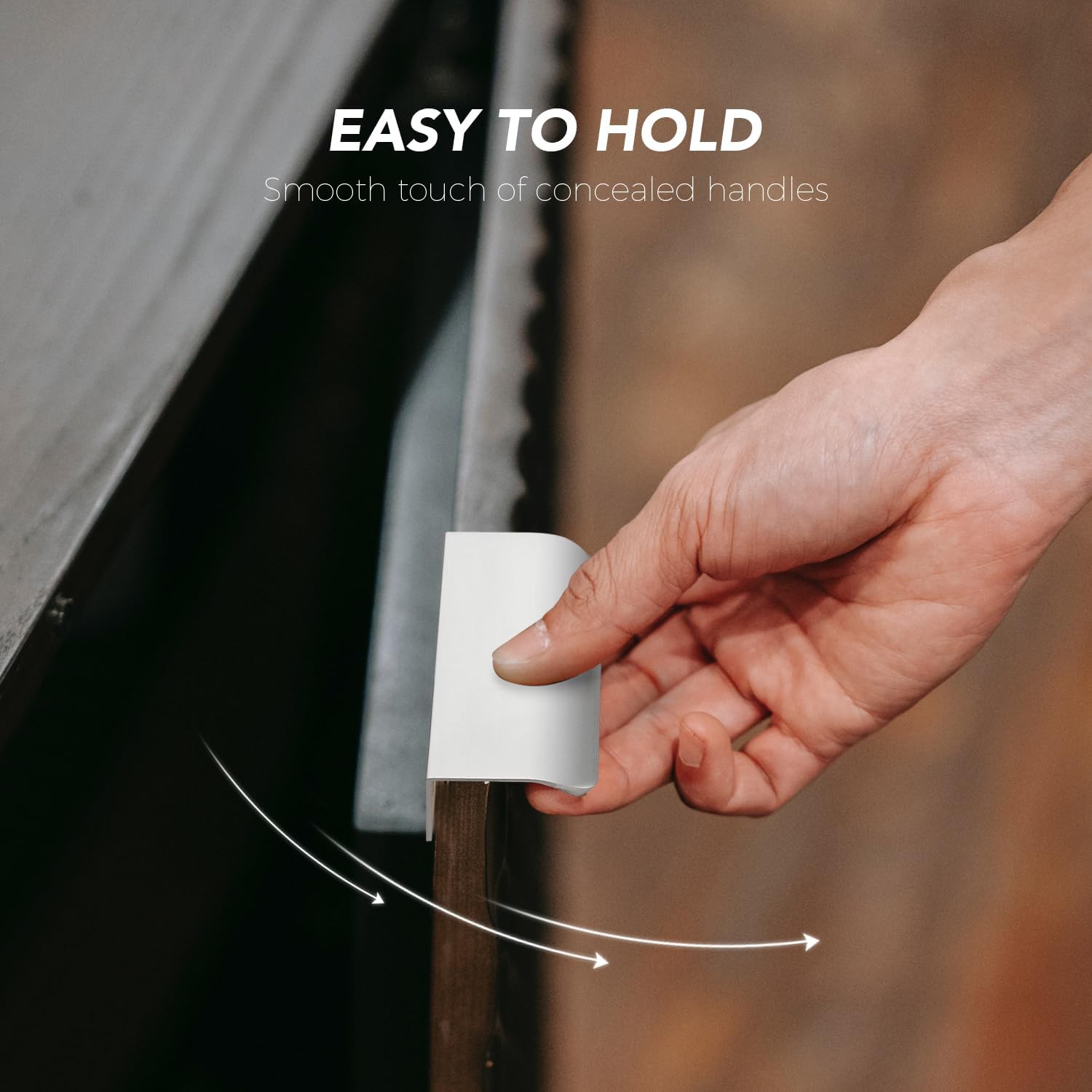 Ravinte 30 Pack Finger Pulls for Cabinets - 76mm/3in Hole Center Tab Handle, Silver Edge Pulls, Concealed Handles for Kitchen Drawer - 102mm/4.02in Length