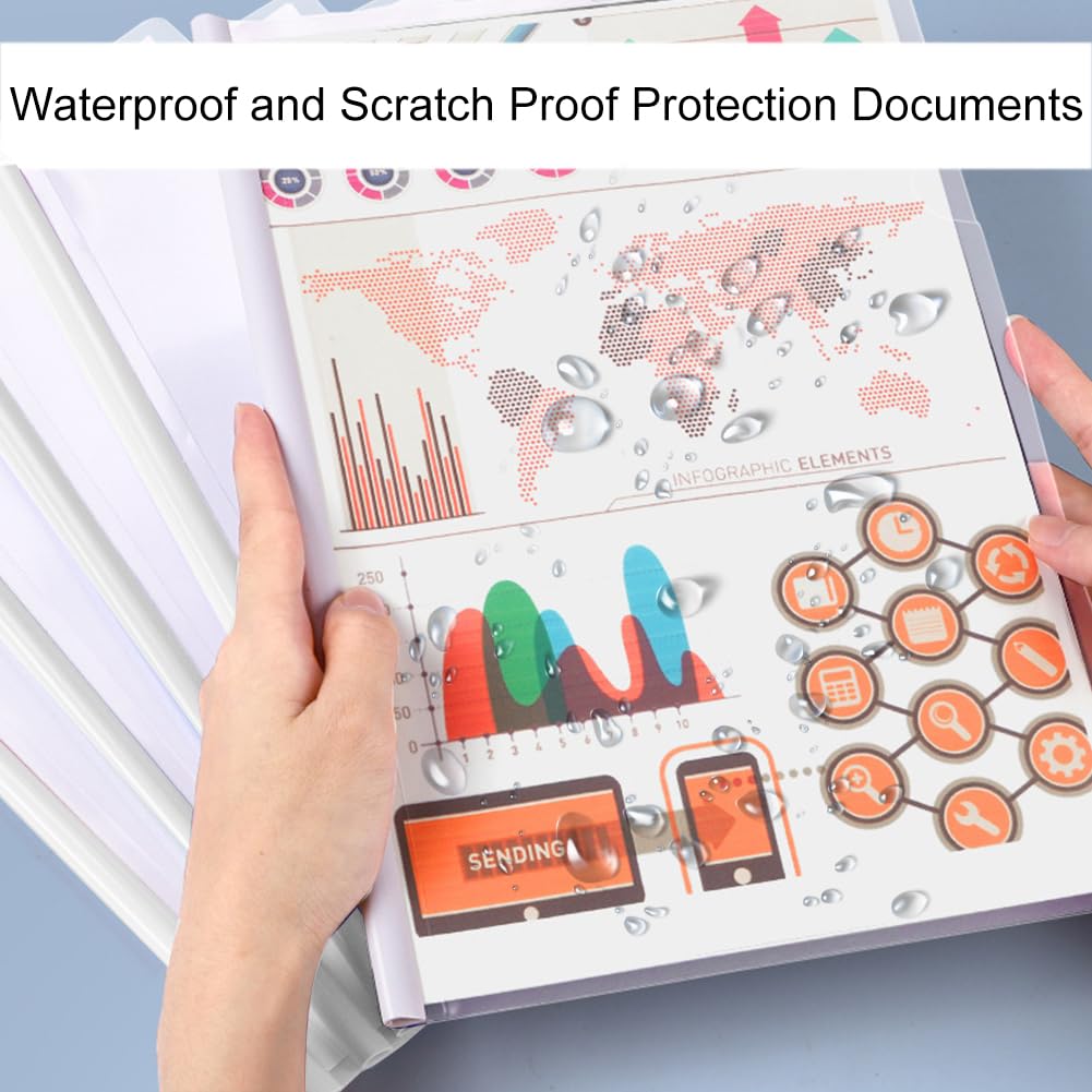 12 PièCes Cheises à Projet, Cheise CartonnéE A4, Pochette Plastique A4, Pochette CartonnéE A4