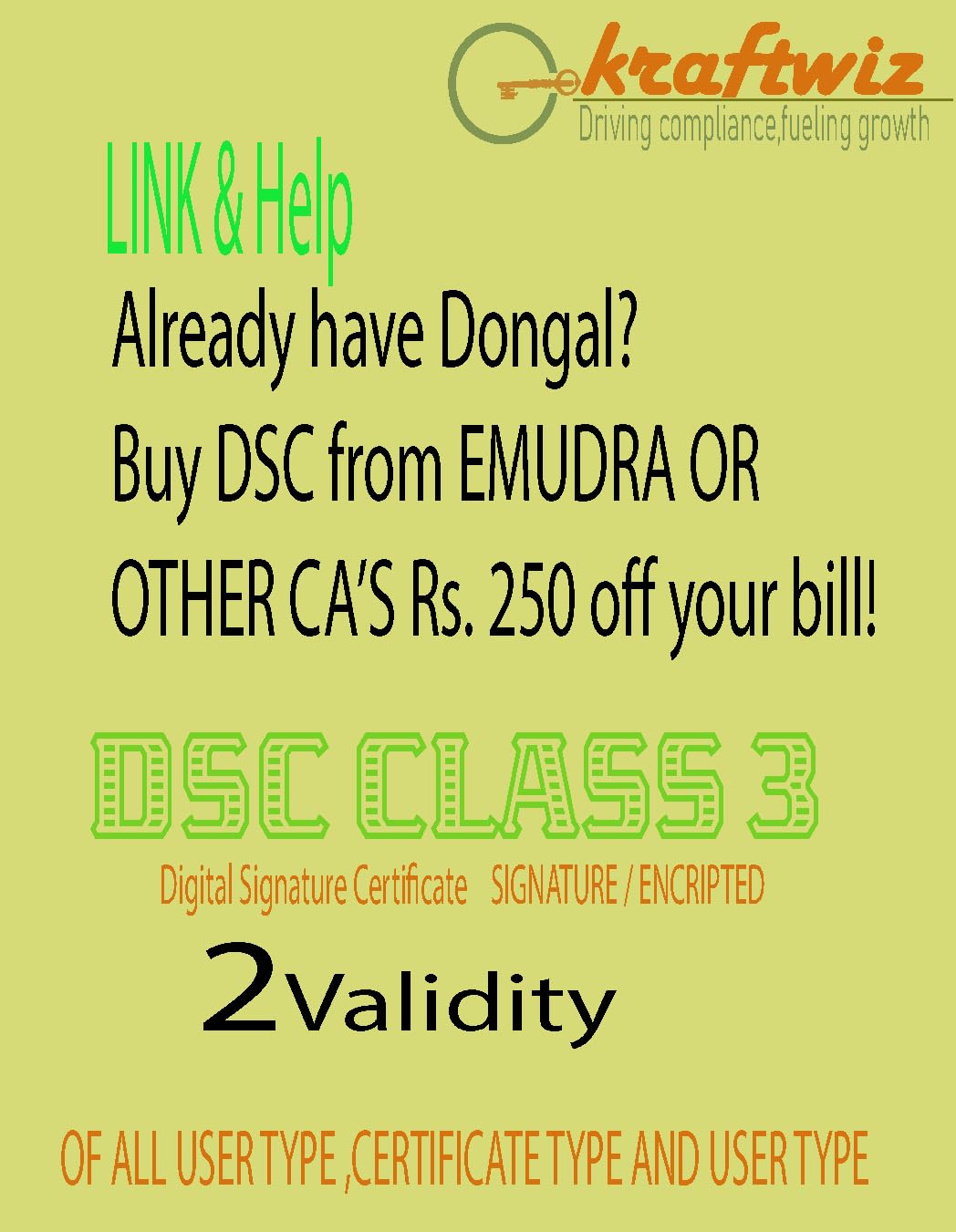 CLASS 3 DIGITAL SIGNATURE LINK AND HELP ONLY for 2 years DSC BY KRAFTWIZ-image-18