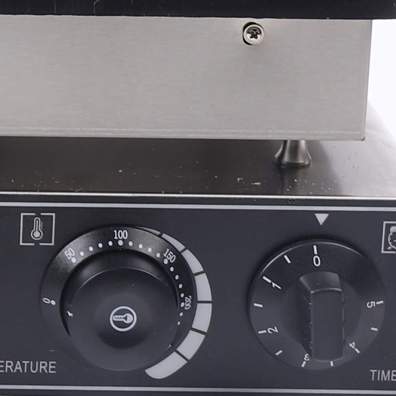 Pancake Maker a 50 fori, macchina per waffle elettrica antiaderente a riscaldamento rapido da 1700 W con timer, macchina per pancake olandese commerciale con manopola di controllo della temperatura
