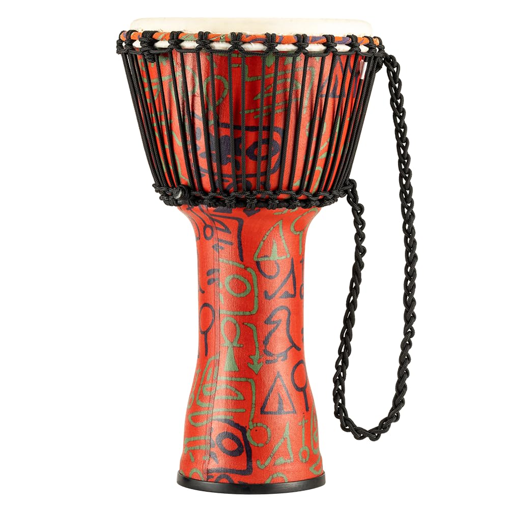 MEINL Percussion Travel Series African Djembe - Pharaoh's Script, Medium - Goat Head, PADJ1-M-G