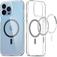 Vista 53 de Spigen Funda para iPhone 15 Pro Max, ultra híbrida MagFit [antiamarilleo] [compatible con Magsafe] - Transparente