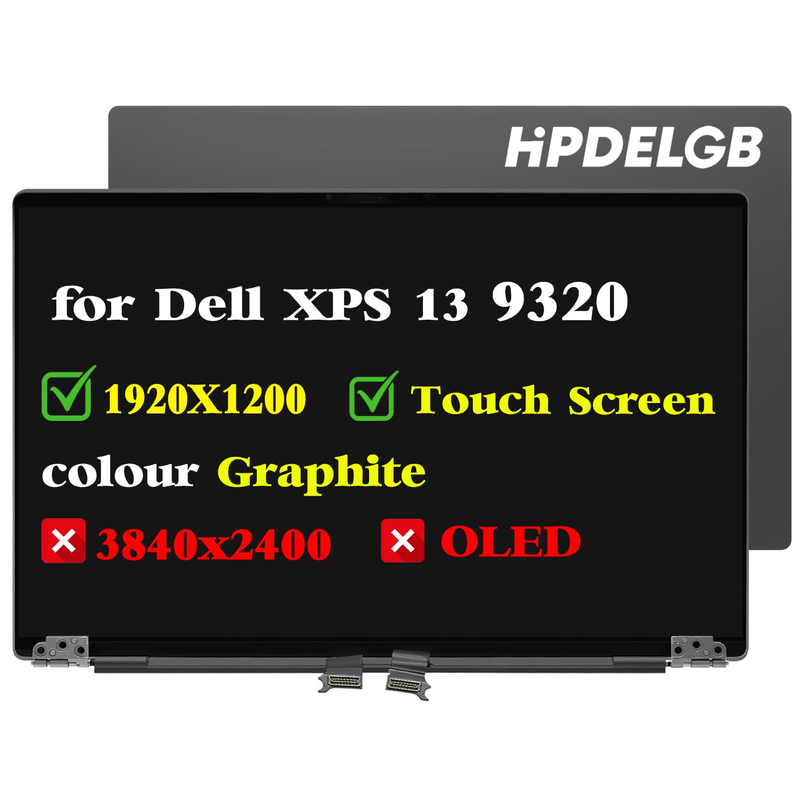 HPDELGB Substituição para Dell XPS 13 Plus 9320 P151g 9PG51 09PG51