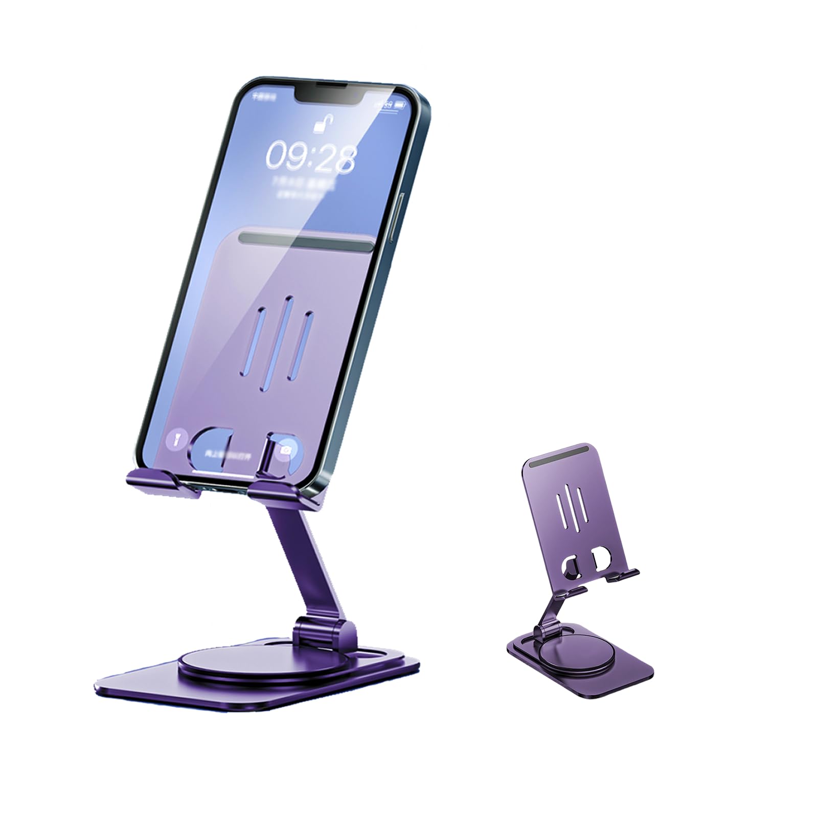 DEARART Cell Phone Stand, 360° Adjustable Phone Stand for Desk, Purple Foldable Phone Holder Fully Carried Easily, Compatible for iPhone, Pad, Tablet etc. (B0BT1SJPLC) Amazon Price History, Amazon Price Tracker