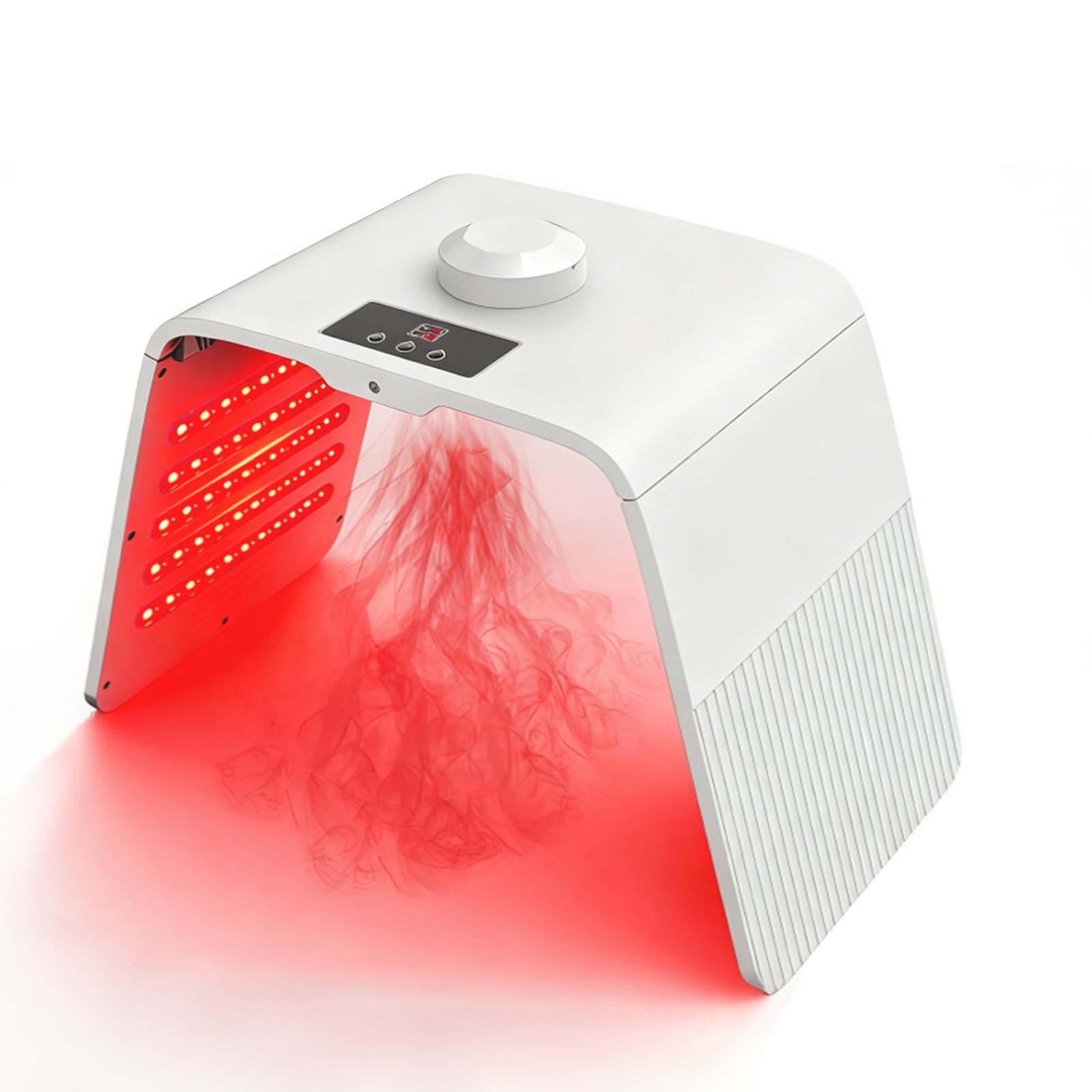 Maschera per Terapia Della Luce 7 Colori, Pieghevole Maschera LED per Viso con Funzione Spray per Cura Della Pelle, Uso Domestico nel Salone SPA