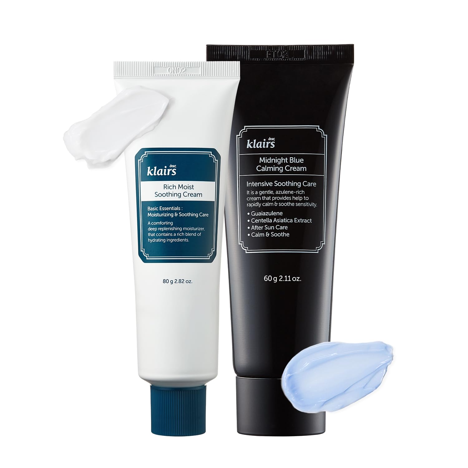 Blue Comforting Duo | Calming&Rich Moist Soothing Creams for Deep Moisture, Korean Skin Care for Dry, Sensitive Skin