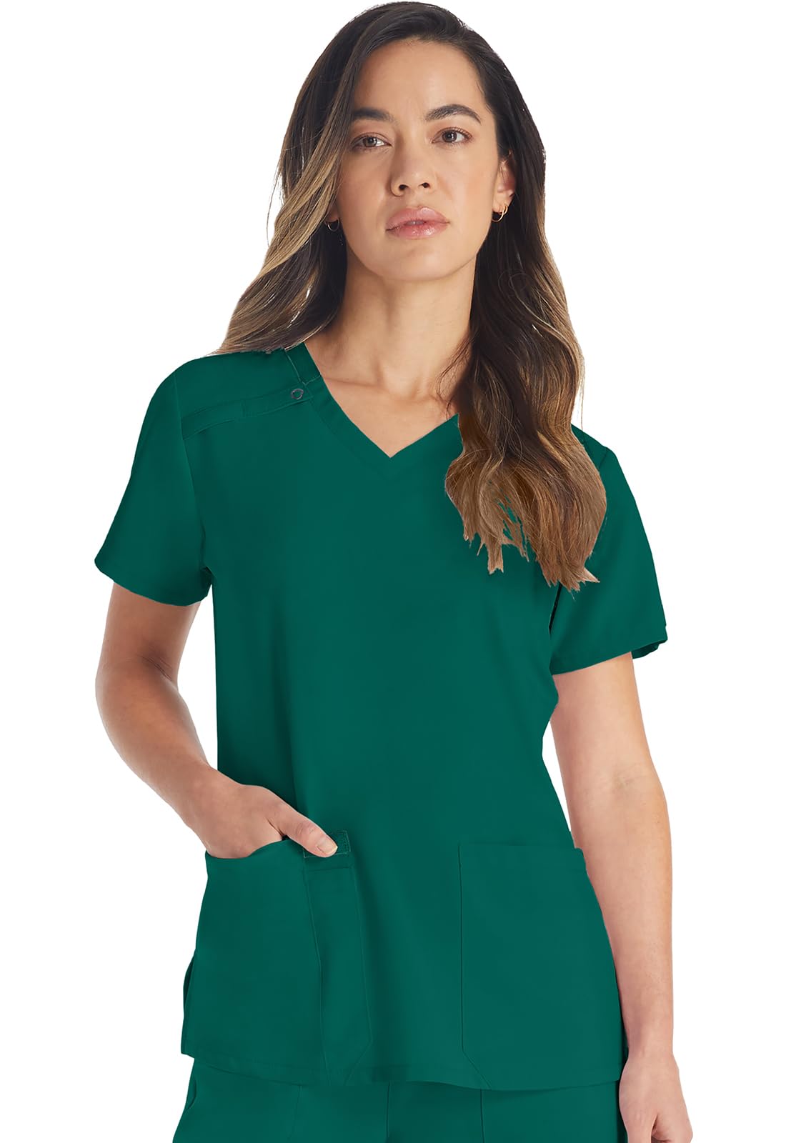 Dickies Women's Scrub Top V-Neck Top with 2 Pockets, Moisture Wicking and 360° Stretch Fabric - DK615