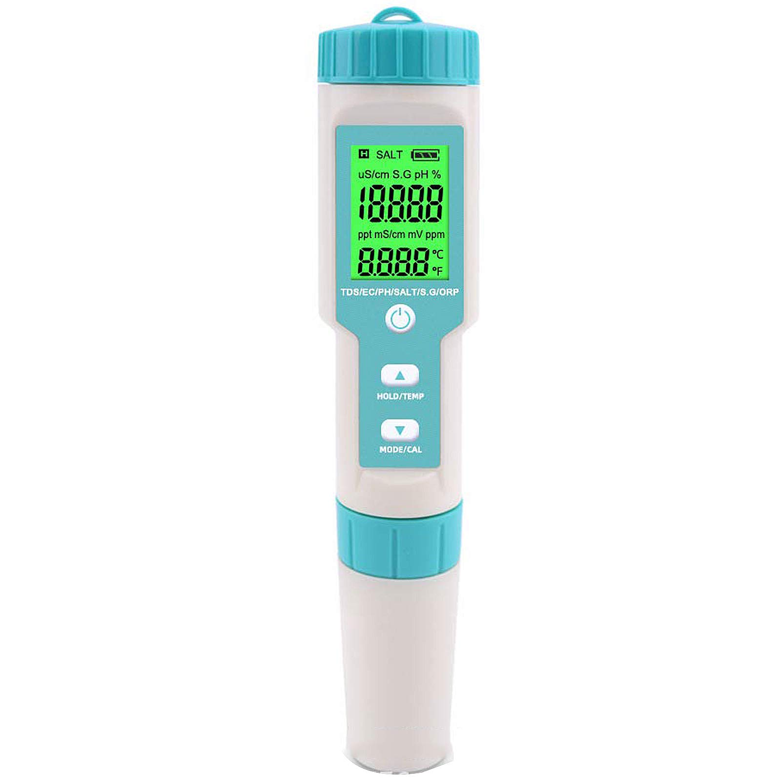 PH/TDS/EC/ORP/C-600 Medidor Ph Salinidad Probador de Agua Digital AcidóMetro ATC Analizador a Prueba Agua con Sonda 0.01ph Alta PrecisióN