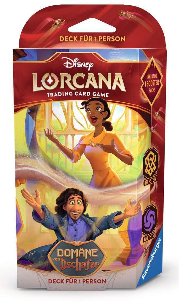 Ravensburger Disney Lorcana Jeu de Cartes à Collectionner : Djafar Djafar – Ambre et Améthyste Deck pour 1 Personne (en Allemand)