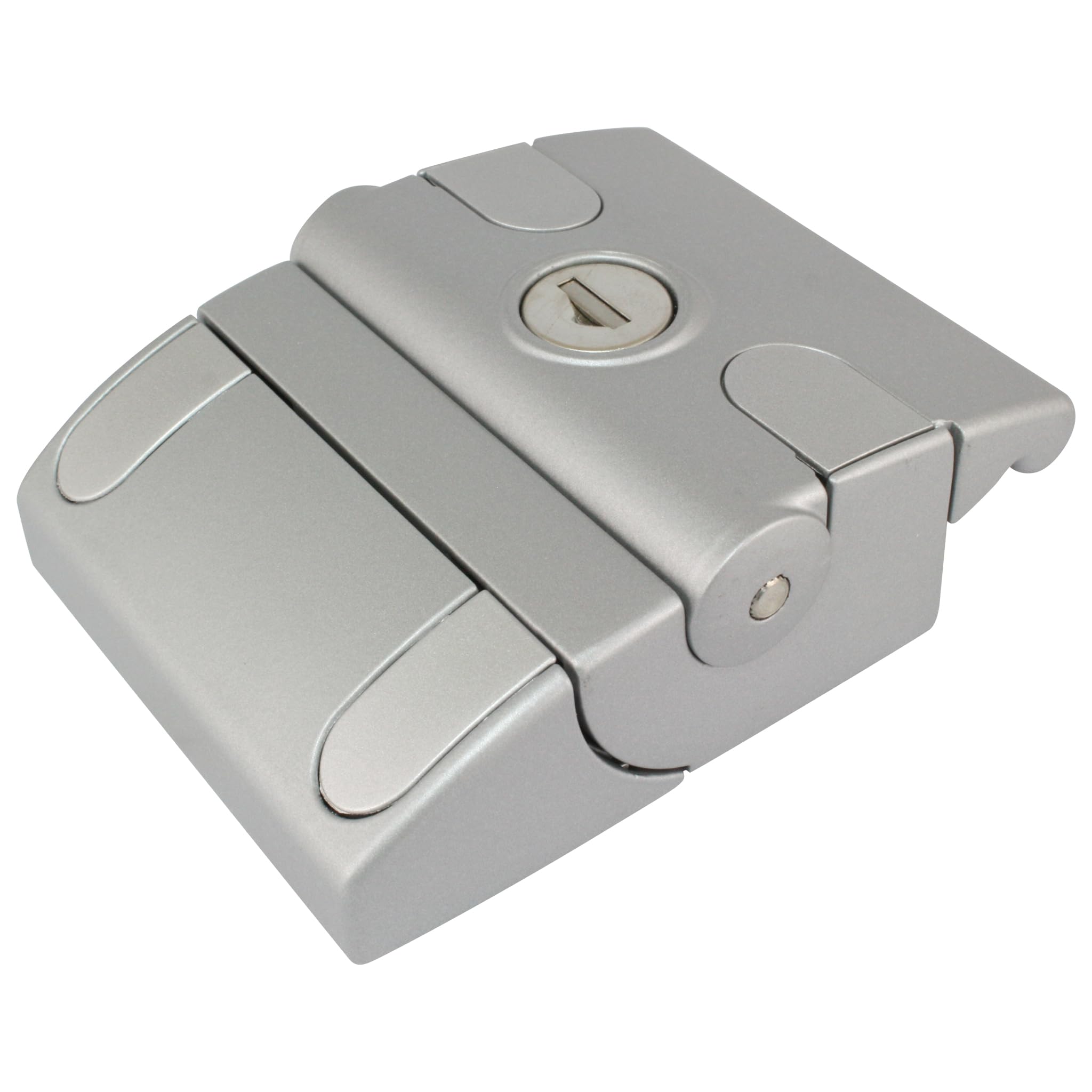 Zamek zapadkowy Compact różne zamknięcia w kolorze aluminium