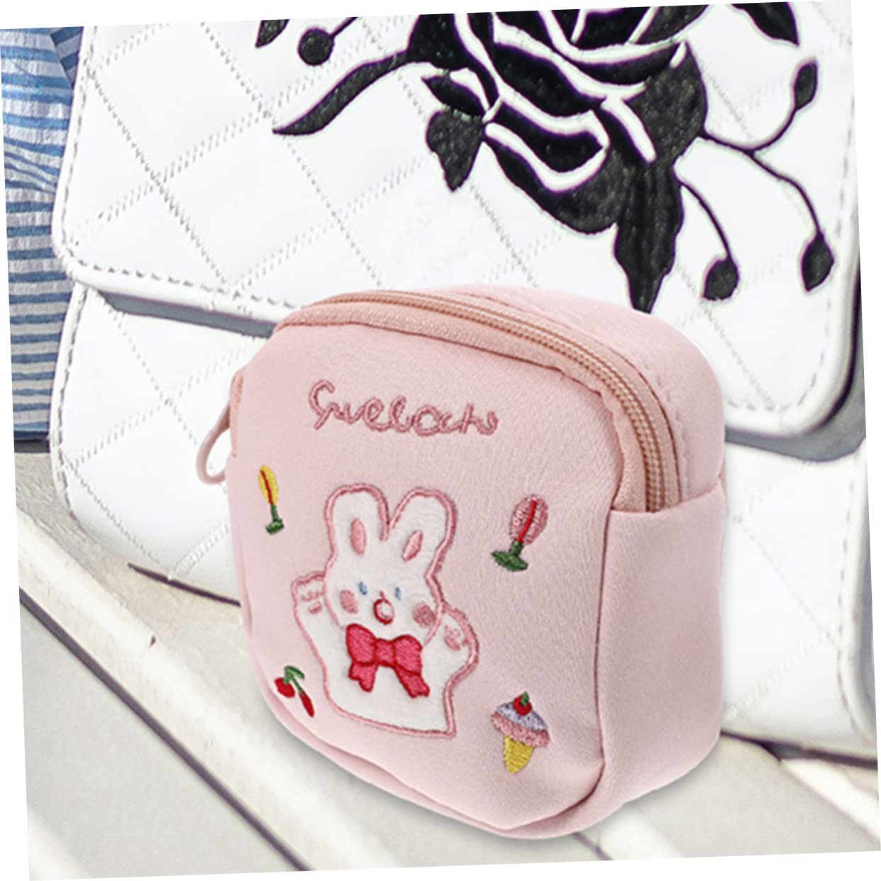 Healeved 6piezas Bolsa De Almacenamiento De Compresas Sanitarias Reutilizable Organizador Menstrual Compacto y Lavable Diseño Lindo Oso y Oso Para Niñas y Adolescentes