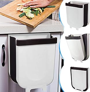 YUKE Pattumiera sospesa, Pattumiera Pieghevole a Parete Pattumiera da Cucina 9L Grande capacità
