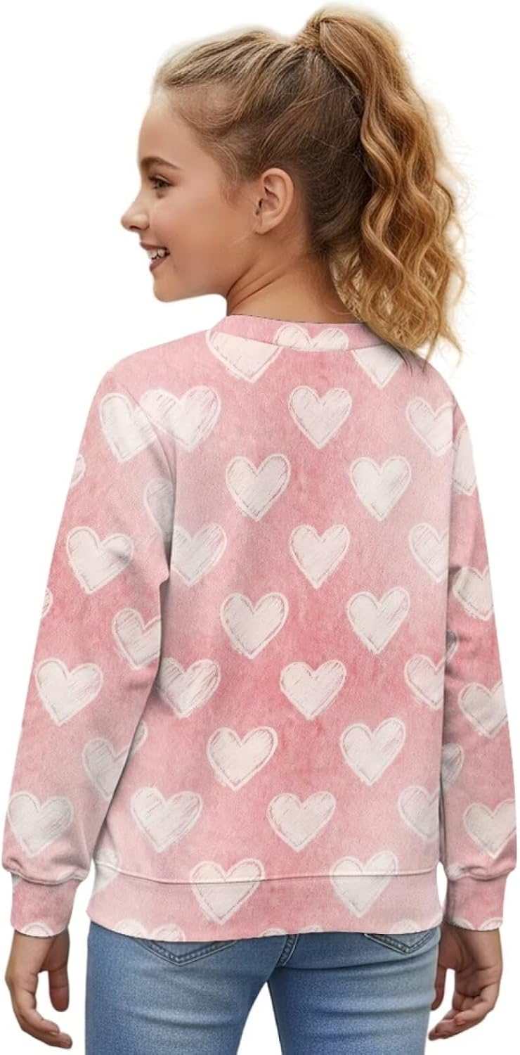 Girls Cardigan Long Sleeve Sweatshirt Lightweight Crewneck Kids Button Down Cardigans for Outdoor 4-16Years