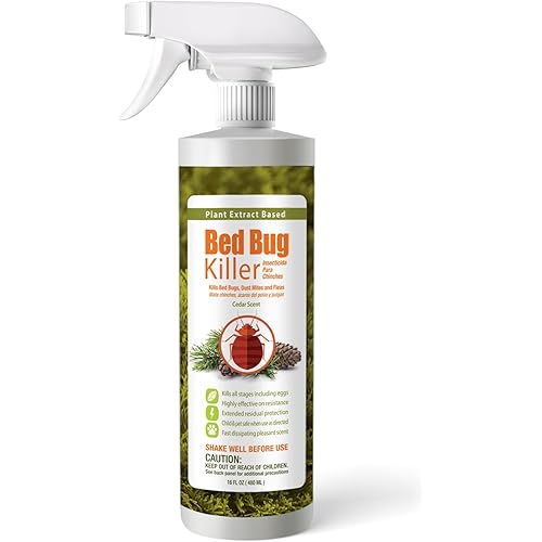 Bed Bug Killer 16 oz EcoVenger by EcoRaider, 100% Kill Efficacy, Bedbugs & Mites, Kills Eggs & The Resistant, Lasting Protection, USDA BIO-Certified, Plant Extract Based & Non-Toxic, Child & Pet Safe