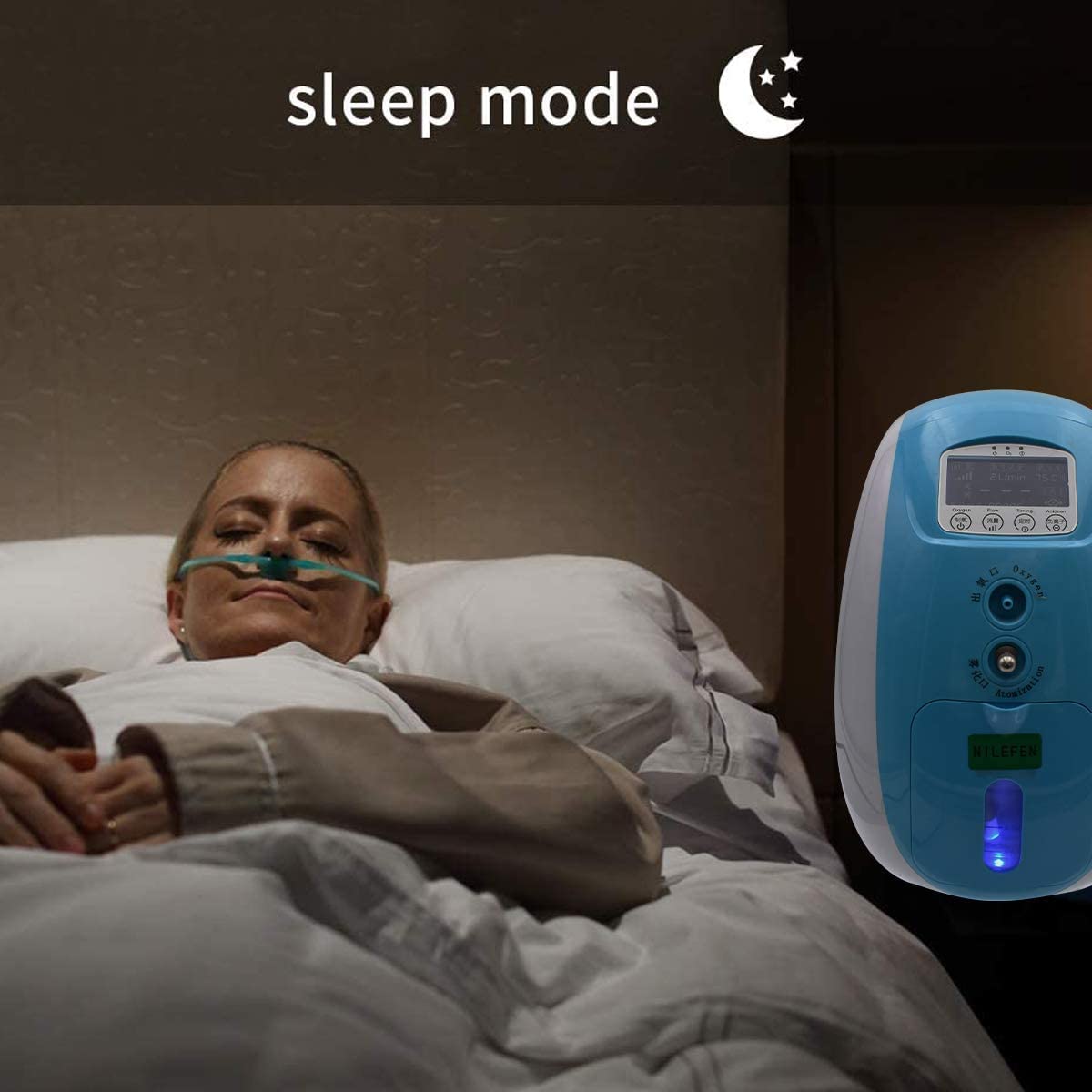 Nilefen Oxygen Bar Machines 1L/min—5L/min Portable Oxygen Concentrator