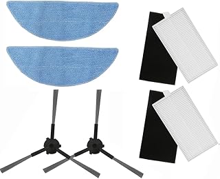 Finehepa Vacuum Cleaner Accessories Kit Compatible with Ecovacs Deebot Y1/Y1 Pro/Y1plus, 2 Microfiber Pads, 2 Side Brushe Price In India