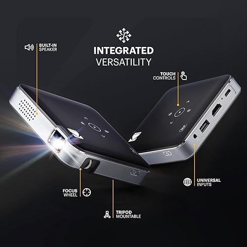 Miniatura 2 de KODAK Luma 150 Ultra Mini Pocket Pico Proyector - Negro con Batería y Altavoz Integrados, Soporte 1080P Proyector Portátil Inalámbrico LED DLP para