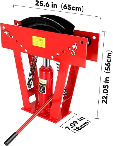 Miniatura 3 de Dobladora de tubos hidráulicos de 12 de 16 toneladas de cobre manual de tubo de escape herramienta dobladora 8 troqueles (12,34,1,1-14,1-12,2,2,5,
